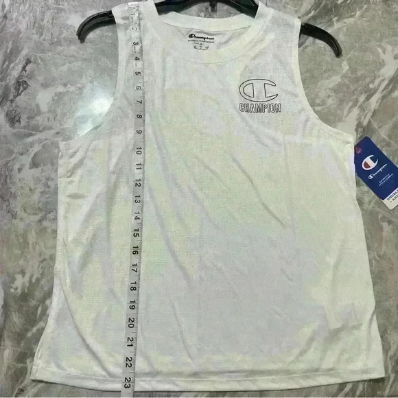 Champion Women’s Medium White Absolute Eco Logo Muscle  Tank Top (M) New - Picture 6 of 8